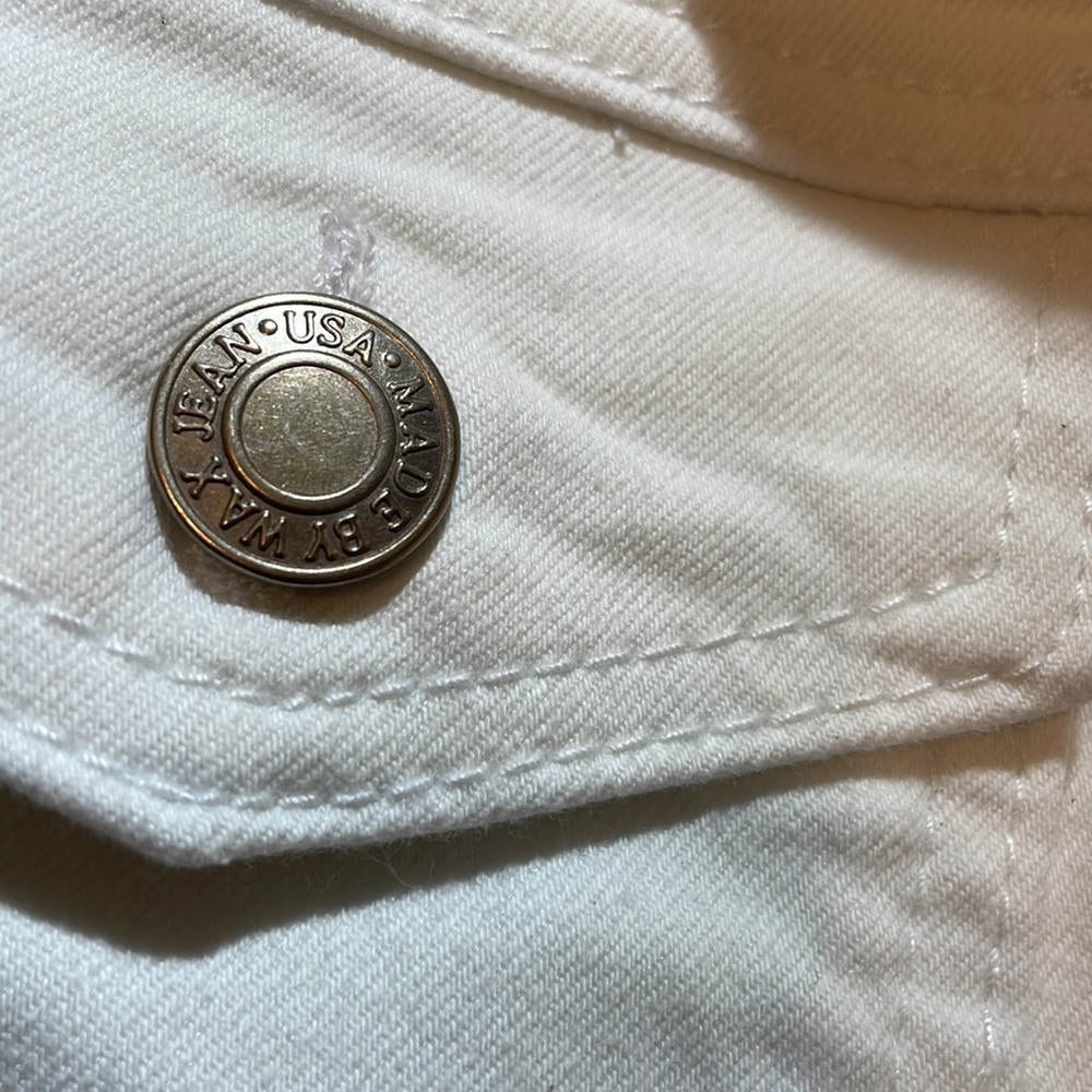 Wax Jean White Denim Jacket Plus 1xl NWT - Picture 9 of 9